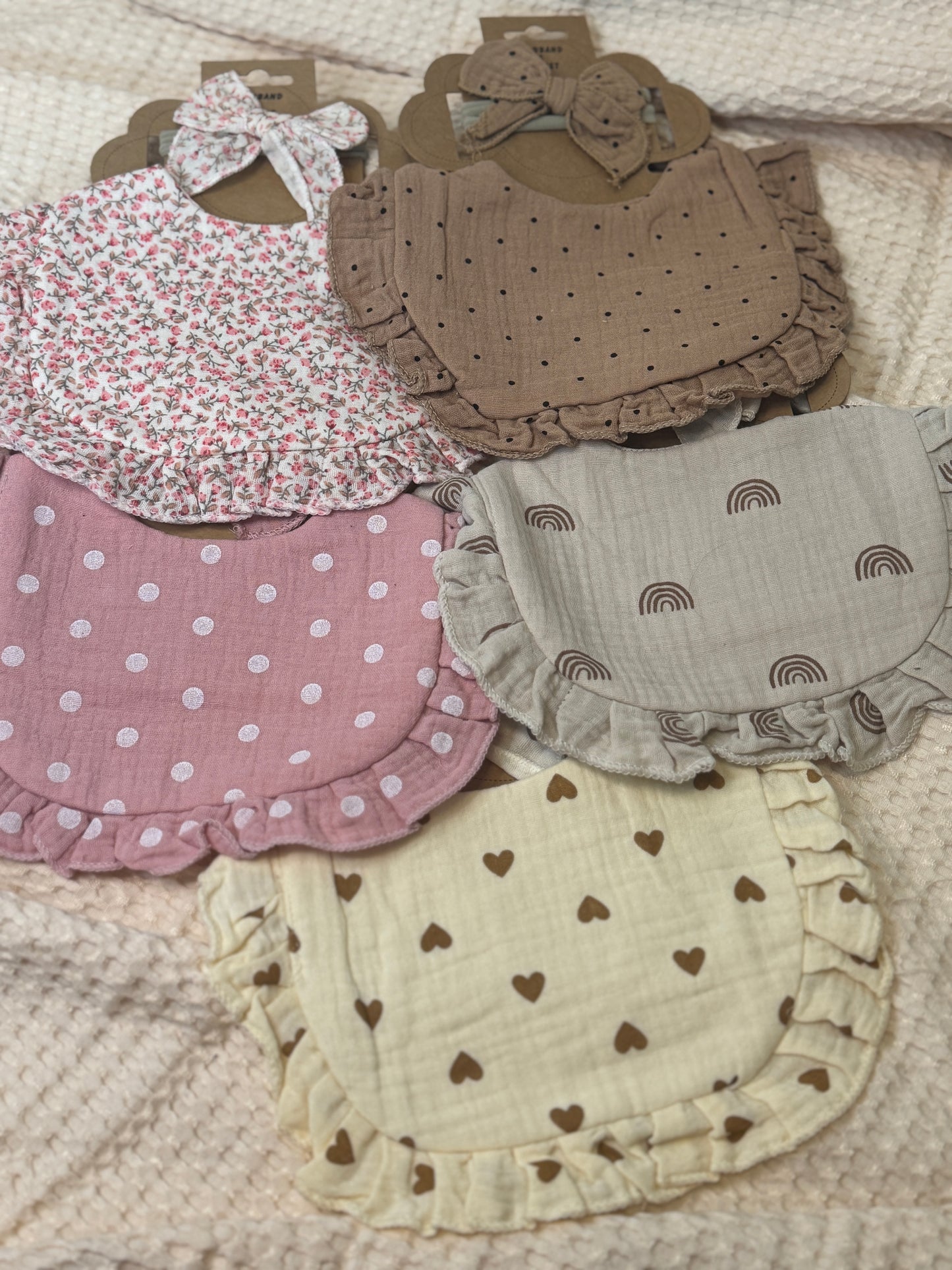 Personalisiertes Baby Latz-Set mit Haarband