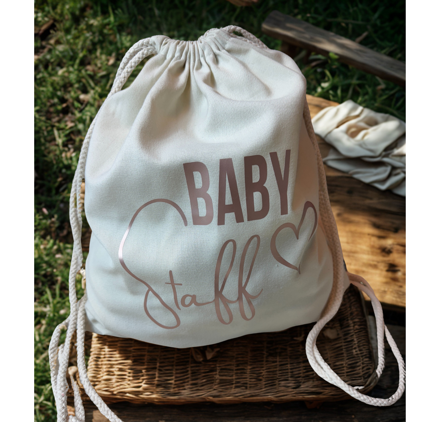 Baby-Beutel Baby Stuff | Wickelbeutel mit Metallic-Aufdruck