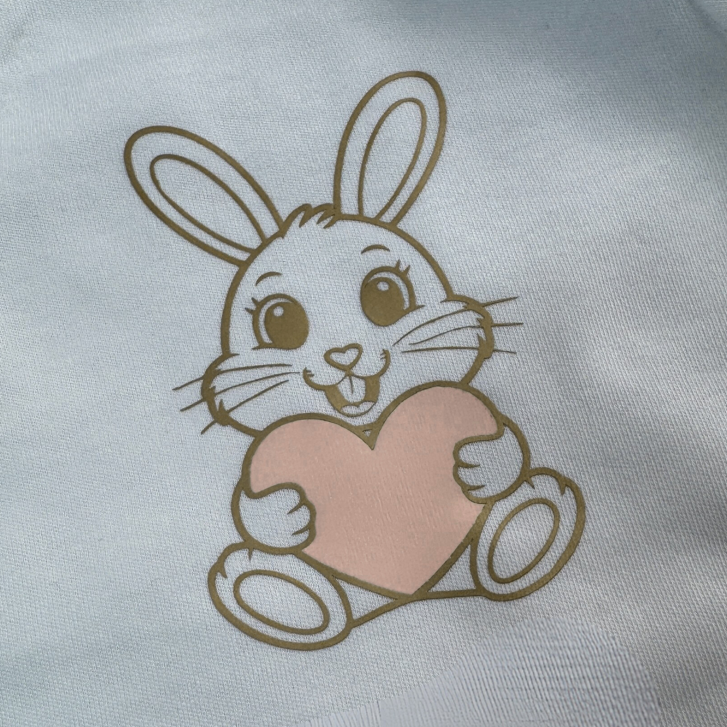 Personalisierter Baby Body Hase mit Herz & Namen