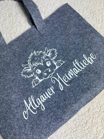 Nachhaltige Filztasche "Allgäuer Heimatliebe"