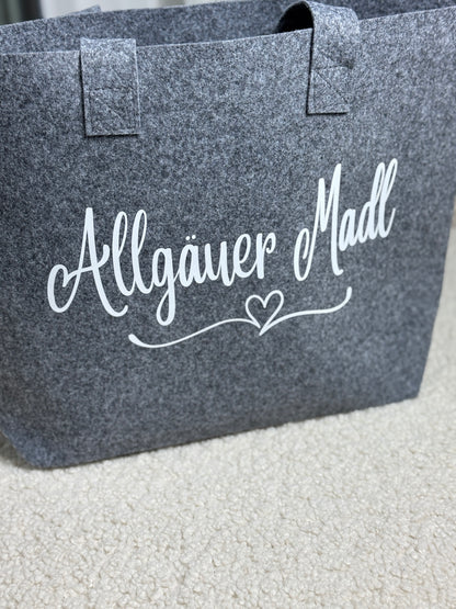 Nachhaltige Filztasche "Allgäuer Madl"