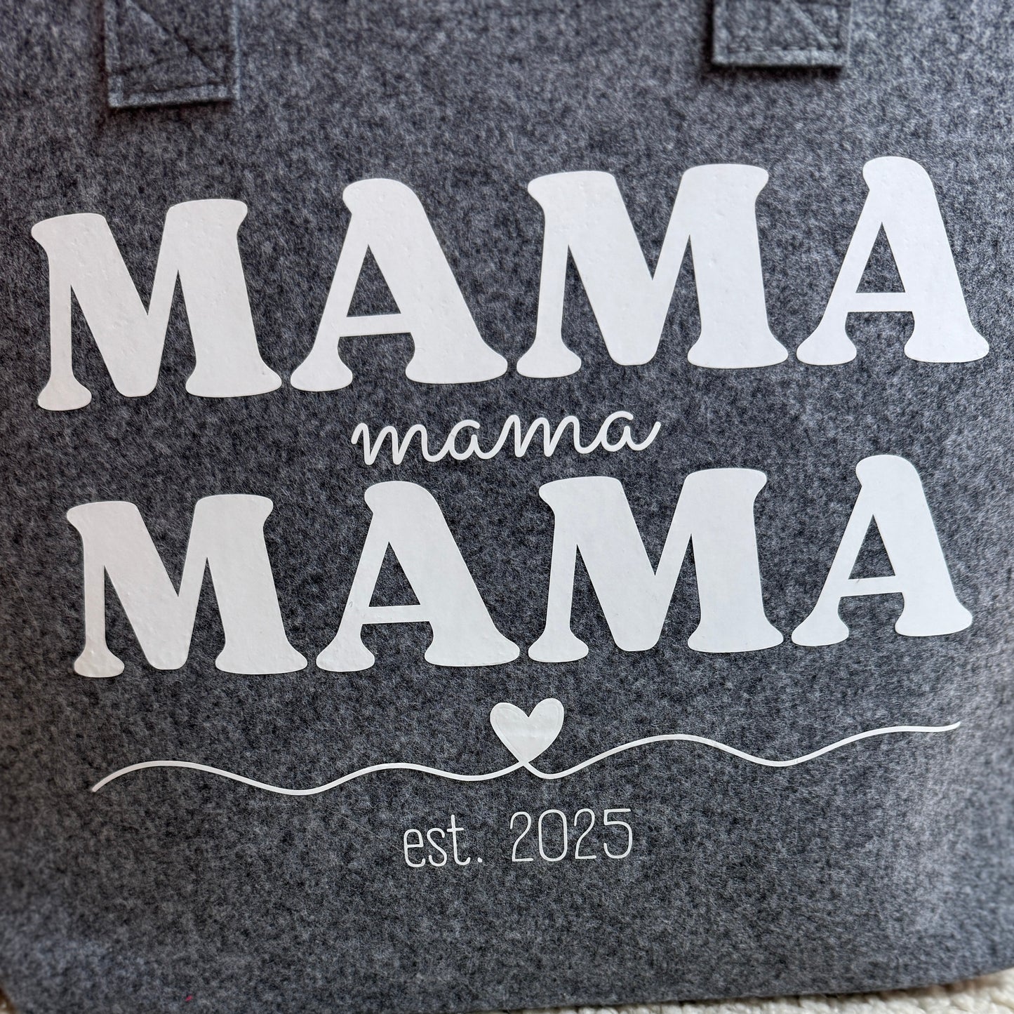 Nachhaltige Filztasche „MAMA mama MAMA“ | optional mit Jahreszahl | Geschenk