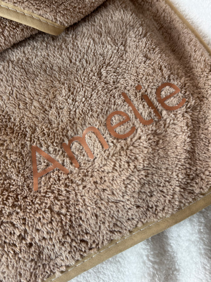 Personalisiertes Baby Kapuzenhandtuch mit Namen