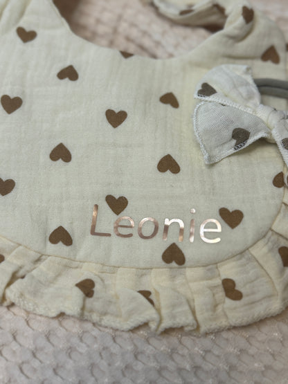 Personalisiertes Baby Latz-Set mit Haarband