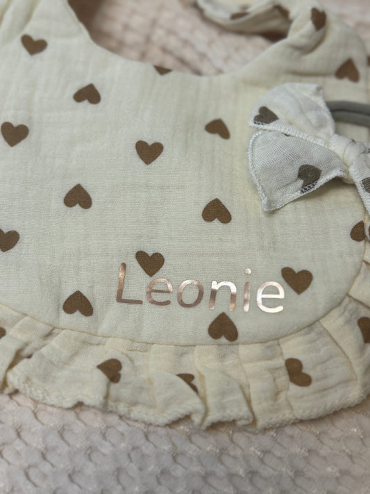 Personalisiertes Baby Latz-Set mit Haarband