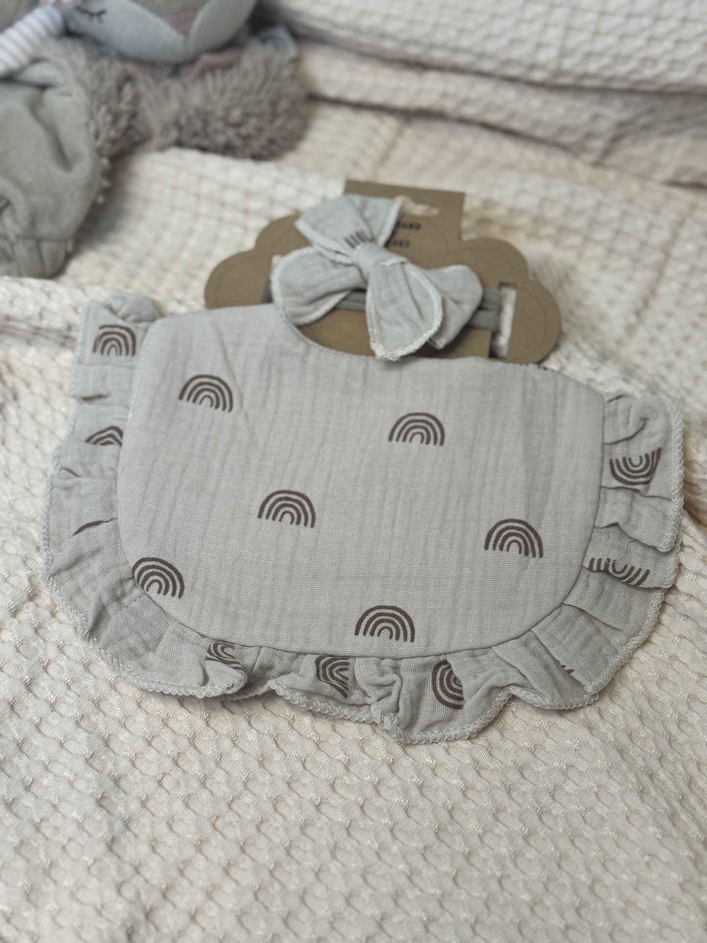 Personalisiertes Baby Latz-Set mit Haarband