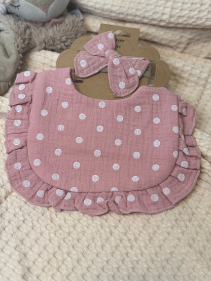 Personalisiertes Baby Latz-Set mit Haarband