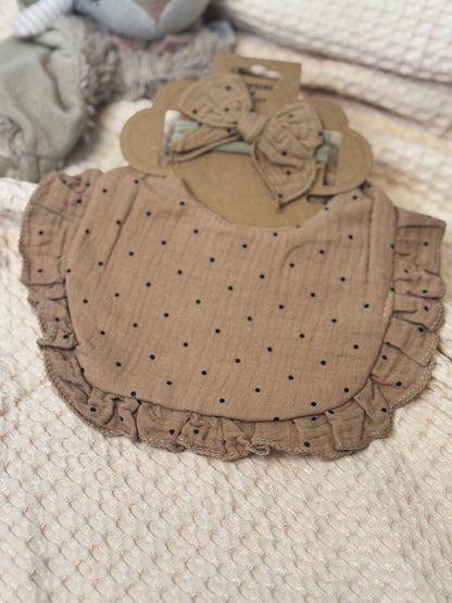 Personalisiertes Baby Latz-Set mit Haarband