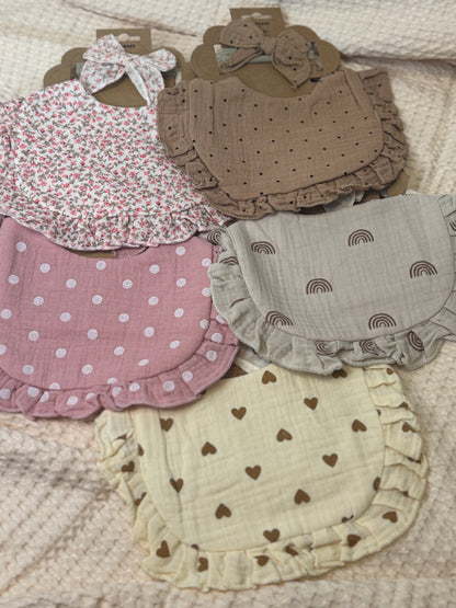 Personalisiertes Baby Latz-Set mit Haarband