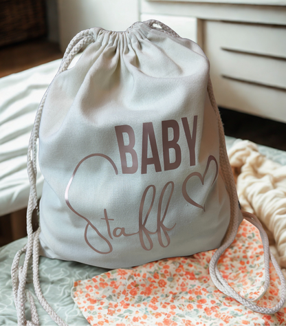 Baby-Beutel Baby Stuff | Wickelbeutel mit Metallic-Aufdruck