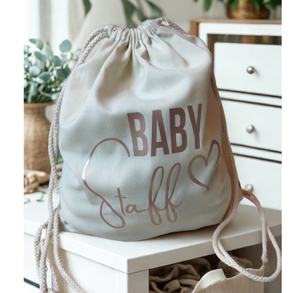 Baby-Beutel Baby Stuff | Wickelbeutel mit Metallic-Aufdruck