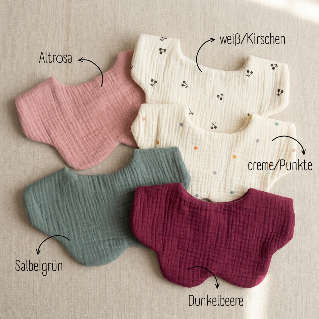 Personalisiertes Baby Halstuch aus Musselin mit Namen