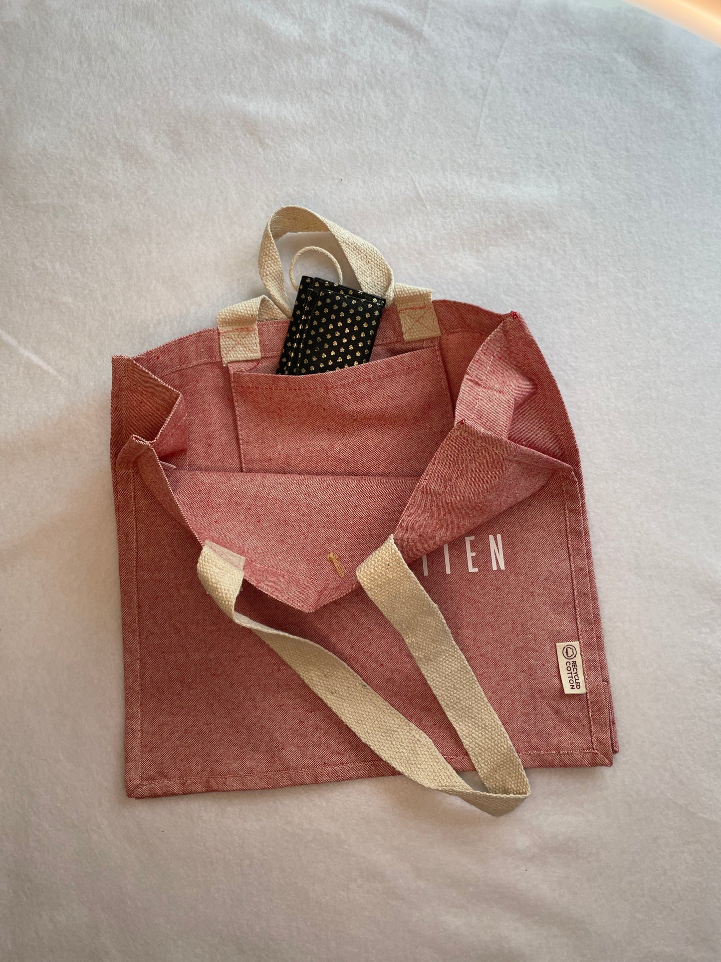 Nachhaltige Baumwolltasche mit Holzknopf "Mummy’s Kleinigkeiten"