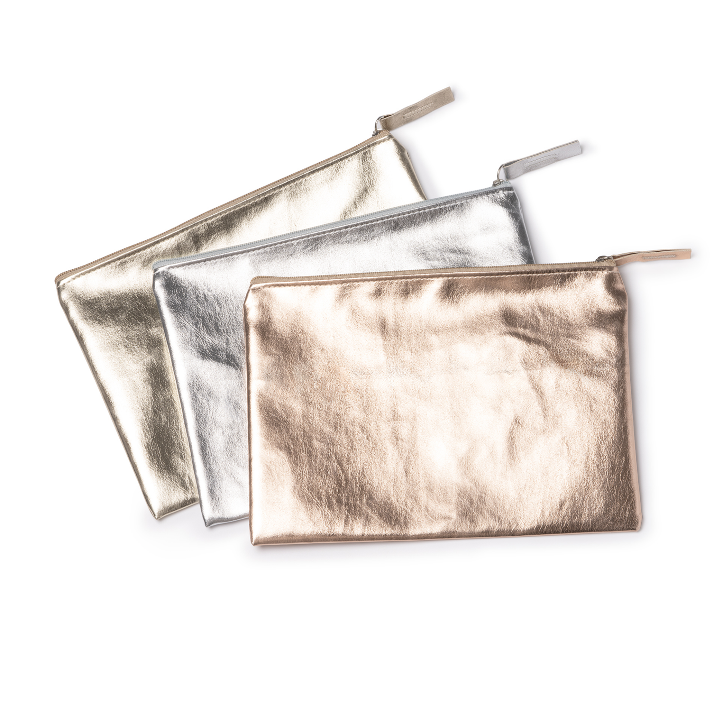 JGA & Hochzeit-Kosmetiktasche PU Metallic | optional personalisierbar mit Name