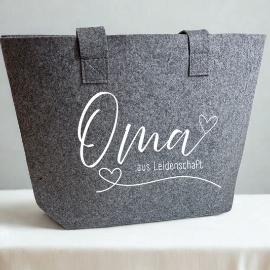 Nachhaltige Filztasche „Oma aus Leidenschaft“