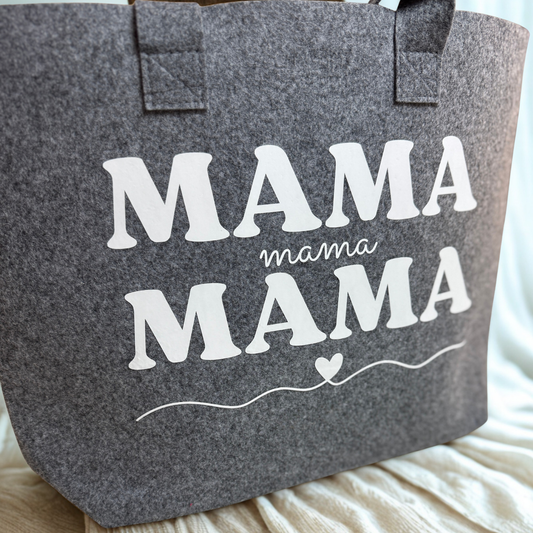 Nachhaltige Filztasche „MAMA mama MAMA“ | optional mit Jahreszahl | Geschenk