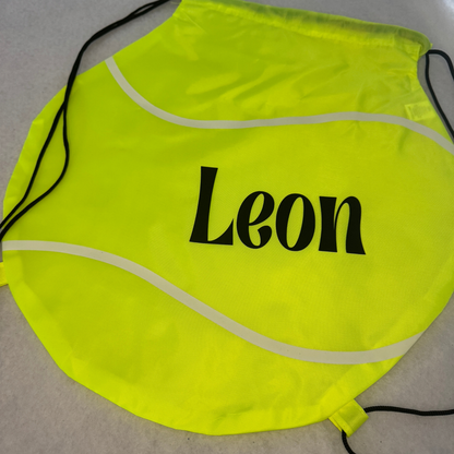 Turnbeutel Tennisball | personalisierbarer Sportbeutel in Ballform