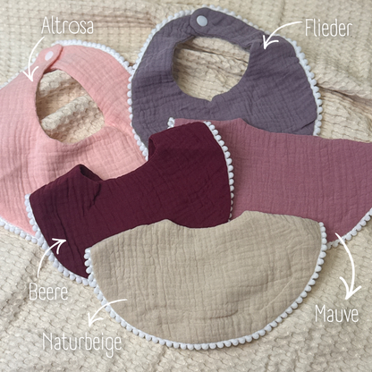 Personalisiertes Baby Halstuch aus Musselin mit Namen