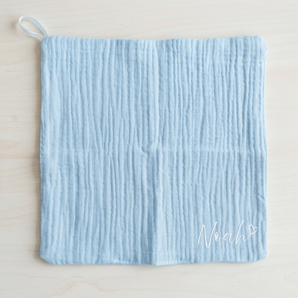 Personalisiertes Musselin Baby Waschtuch mit Namen