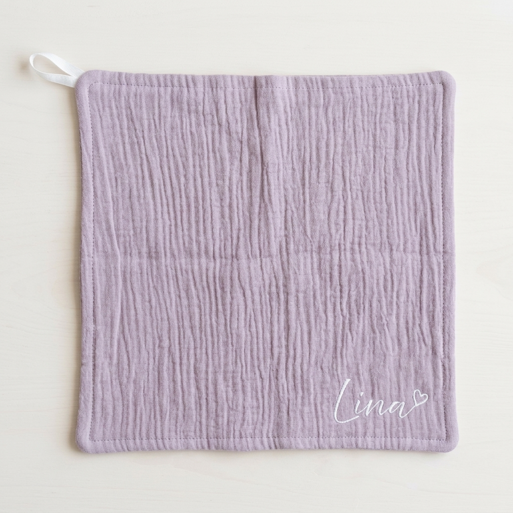 Personalisiertes Musselin Baby Waschtuch mit Namen